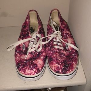 Pink galaxy vans